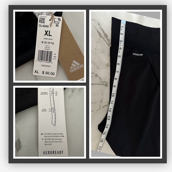 Adias Aeroready classic 3-stripe active leggings (NWT) - Picture 4 of 16